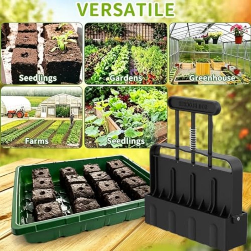 Soil Block Maker with 4 Cells and Handle, Seed Starting Tool for Transplant and Germinationbaihuo - Image 5