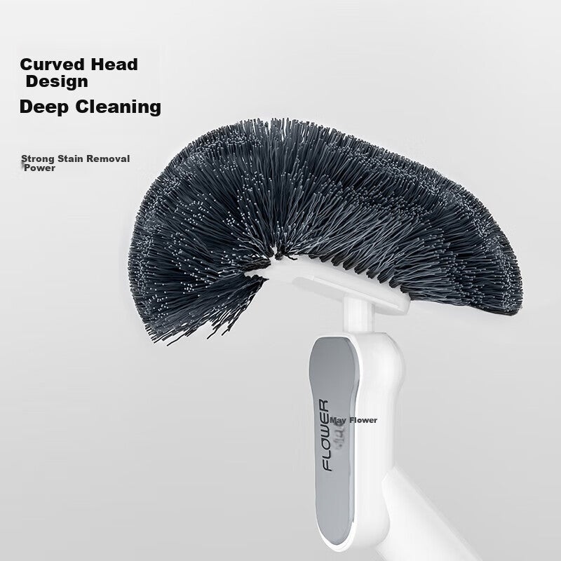 Wuyuehua Toilet Brush Set of Two, No Dead Angle Cleaning, Long Handle Toilet Brush with Base - Image 1