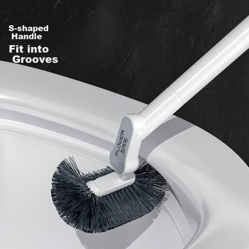Wuyuehua Toilet Brush Set of Two, No Dead Angle Cleaning, Long Handle Toilet Brush with Base - Image 2