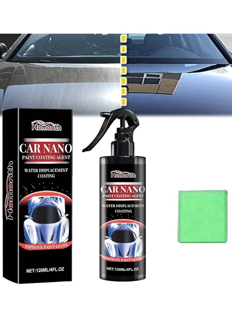 Homonth Nano Car Spray, Nano Car Scratch Removal Spray, Car Protective Paint Spray, High Protection Fast Coated Car Nano Spray, 3-in-1 High Protection Spray, High Protection Car Spray 120ML  - Image 1