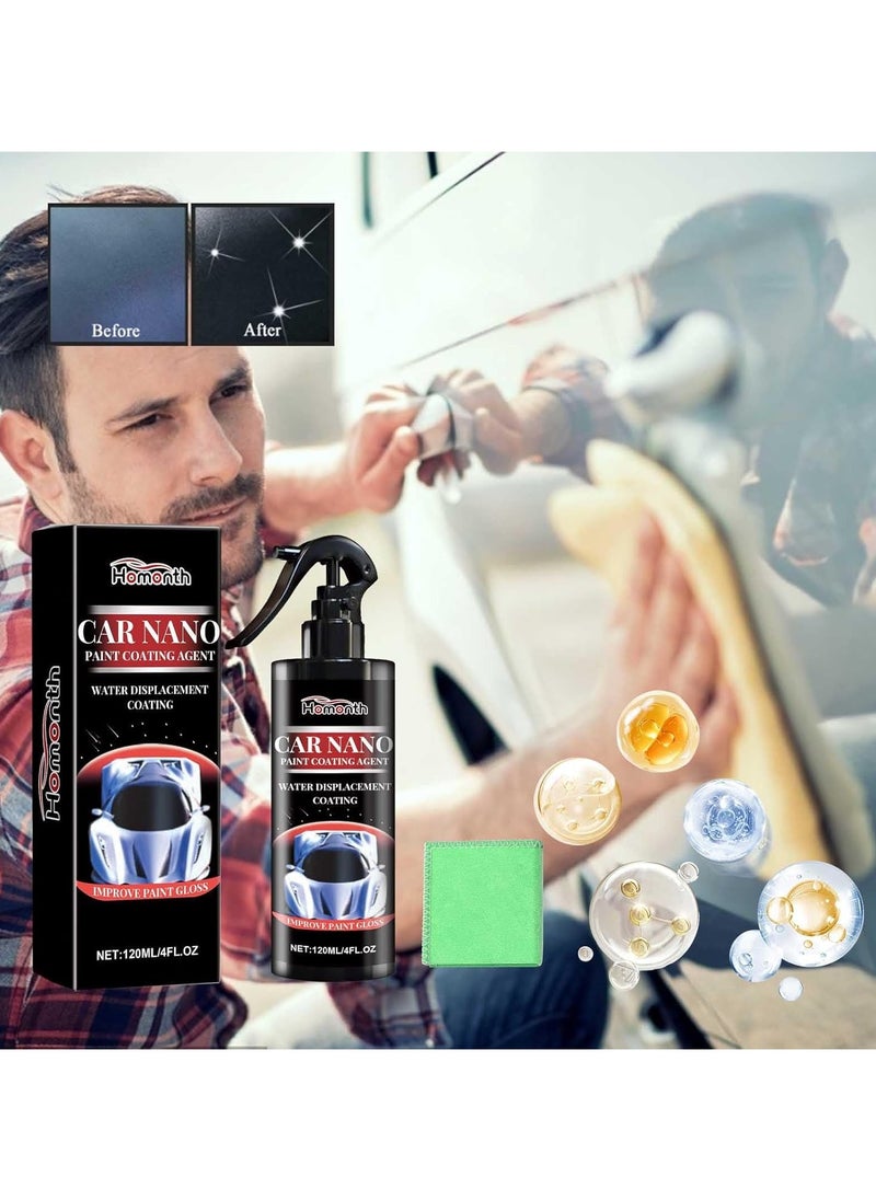 Homonth Nano Car Spray, Nano Car Scratch Removal Spray, Car Protective Paint Spray, High Protection Fast Coated Car Nano Spray, 3-in-1 High Protection Spray, High Protection Car Spray 120ML  - Image 2