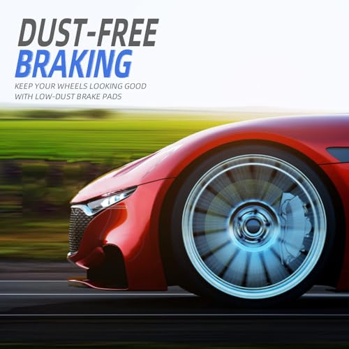 LODGE Brake Pads, 8pcs Brakes Pads Set, Front and Rear Ceramic Brake Pads Kit Replacement for 1999-2004 for Ford Mustang, D627+D804 - Image 4