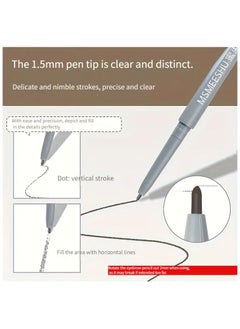 msmeeshu 2 In 1 Eyebrow Pencil , Water And Sweat Resistant, Dual-Ended Design, Fine Tip With A Diameter Of 1.5 Mm For Precision, Suitable For Normal Skin, Ideal For Beginners.  - Image 4