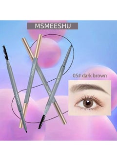 msmeeshu 2 In 1 Eyebrow Pencil , Water And Sweat Resistant, Dual-Ended Design, Fine Tip With A Diameter Of 1.5 Mm For Precision, Suitable For Normal Skin, Ideal For Beginners.  - Image 1