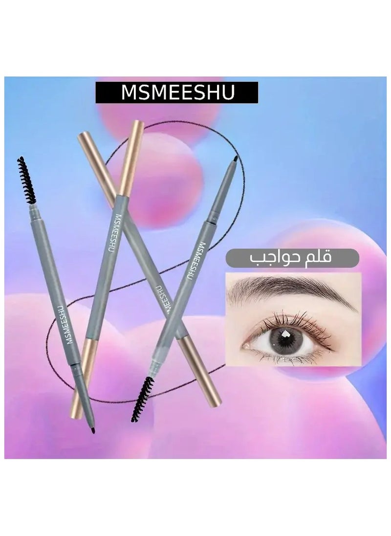 msmeeshu - 2 In 1 Eyebrow Pencil , Water And Sweat Resistant, Dual-Ended Design, Fine Tip With A Diameter Of 1.5 Mm For Precision, Suitable For Normal Skin, Ideal For Beginners. - Image 1