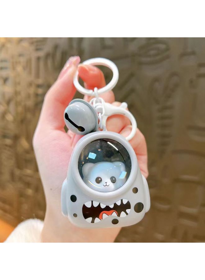 Luminous Backpack Keychain Trendy Lighted Luminous Starry Sky Astronaut Glossy Doll Car Keychain Small Gift 