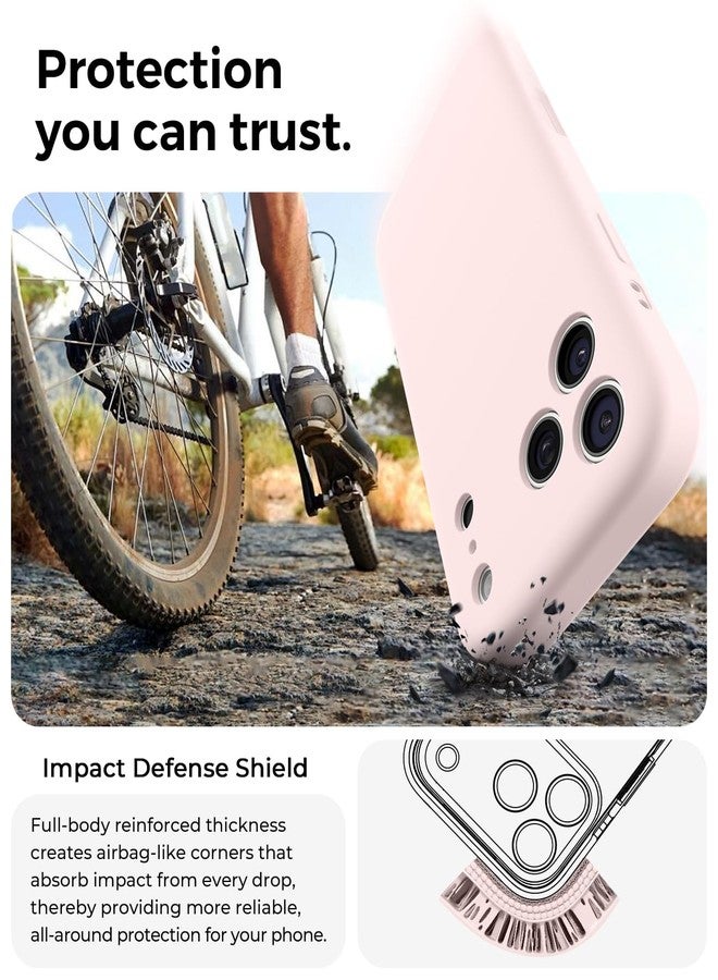 AOTESIER Compatible with Phone Pro Max Case, Silicone Upgrade [Flat-Back Camera Protection] [Arc Edge] Shockproof Protective Phone Case, 6.9 inch, Chalk Pink - Image 3