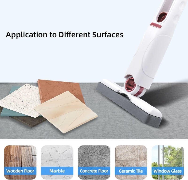 KRUPAVI Portable Mini Cleaning Mop Mini Sponge Mop Wet and Dry Use Cleaning System Mini Mop for Bathroom Kitchen Desktop Glass Living Room Car 1 Pcs - Image 4