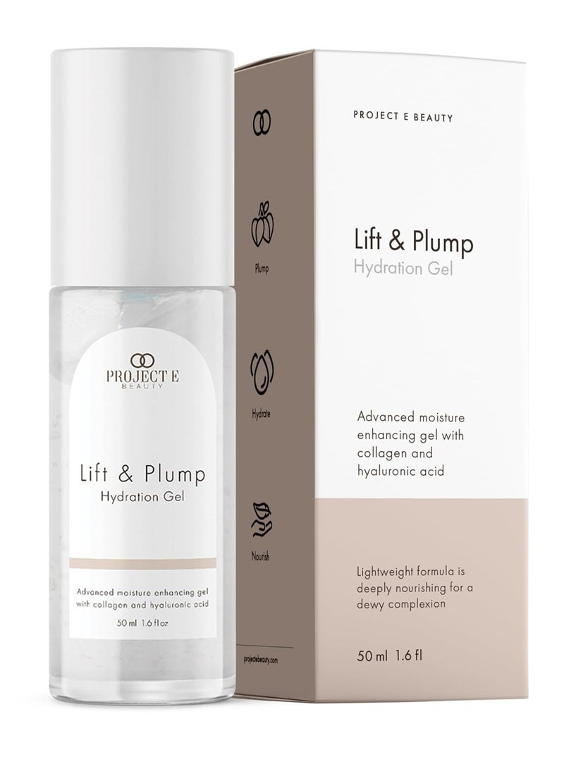 Project E Beauty Lift & Plump Hydration Gel by Project E Beauty | 24-Hour Hydration | Anti-Aging Pore Tightening Treatment | Hydrating & Moisturizing Facial Skincare | Fine Lines and Wrinkles | 50ml - Image 1