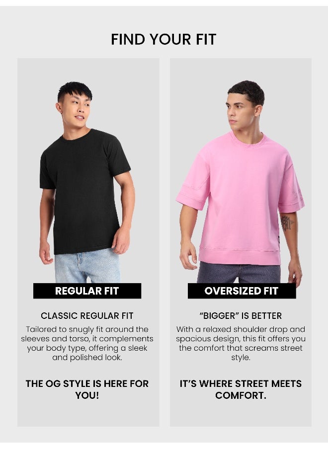 Beyoung Pink Cut And Sew Panel Oversized T-Shirt  - Image 4
