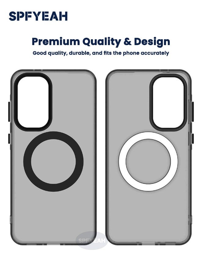 اس بي اف يا. [3 في 1] جراب Samsung Galaxy A56 مع واقي شاشة من الزجاج المقوى عالي الدقة وواقي عدسة الكاميرا، [مضاد للسقوط ومقاوم للصدمات] [مضاد للانزلاق] [لا يسبب الاصفرار] [لطيف على البشرة] جراب نحيف صلب غير لامع لهاتف Samsung A56 5G مقاس 6.7 بوصة - Image 3