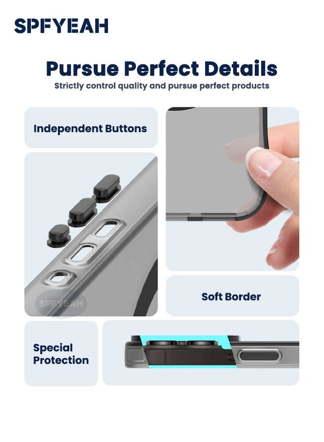 اس بي اف يا. [3 في 1] جراب Samsung Galaxy A56 مع واقي شاشة من الزجاج المقوى عالي الدقة وواقي عدسة الكاميرا، [مضاد للسقوط ومقاوم للصدمات] [مضاد للانزلاق] [لا يسبب الاصفرار] [لطيف على البشرة] جراب نحيف صلب غير لامع لهاتف Samsung A56 5G مقاس 6.7 بوصة - Image 5