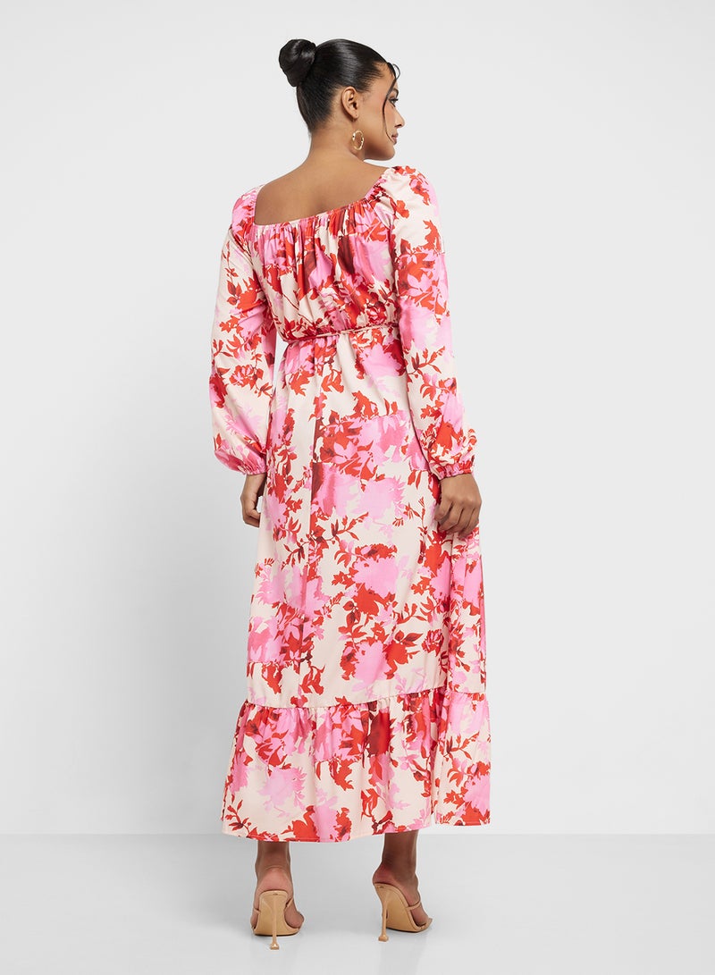Ginger Plus Floral Print Midi Dress - Image 2