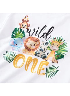 WAWSAM Wild One 1st Birthday Boy Shirt, White-b, 2 Years, for Toddler Boys  - Image 2