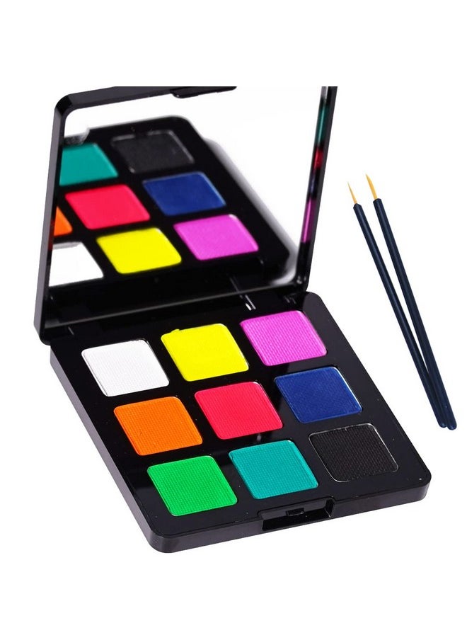 Bowitzki 9 Colors Water Activated Eyeliner Retro Hydra Liner Makeup Graphic Eyeliner Uv Glow Fluorescent Color Face And Body Paint  - Image 1