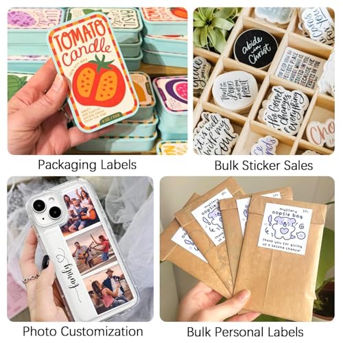 QYH Printable Sticker Paper for Printer - Matte Waterproof White Vinyl, 160 Sheets 8.5x11in Bulk Stickers for Small Business/Home, Compatible with Cricut/Silhouette & Inkjet/Laser Printers - Image 5