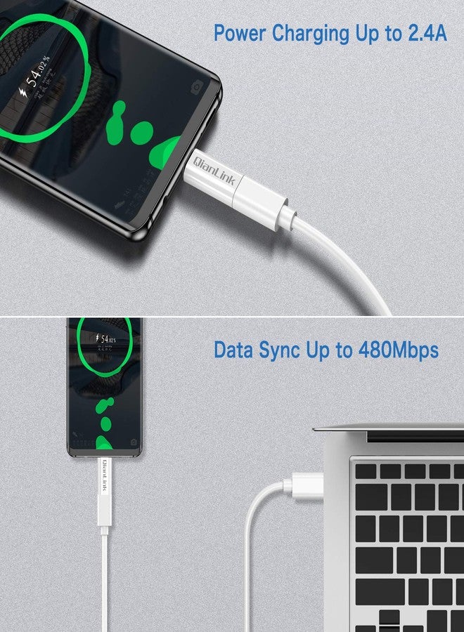 QianLink Mini USB to USB C Adapter, (2-Pack) Mini USB Female to USB C Male Convert Charging & Data Sync Compatible with Samsung Galaxy S10 S9 S8 Plus Note 9 8, LG V40 V35 V30 V20 G7 G6 G5,Moto Z2 Z3 - Image 4