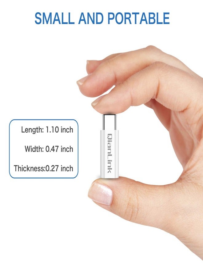 QianLink Mini USB to USB C Adapter, (2-Pack) Mini USB Female to USB C Male Convert Charging & Data Sync Compatible with Samsung Galaxy S10 S9 S8 Plus Note 9 8, LG V40 V35 V30 V20 G7 G6 G5,Moto Z2 Z3 - Image 5