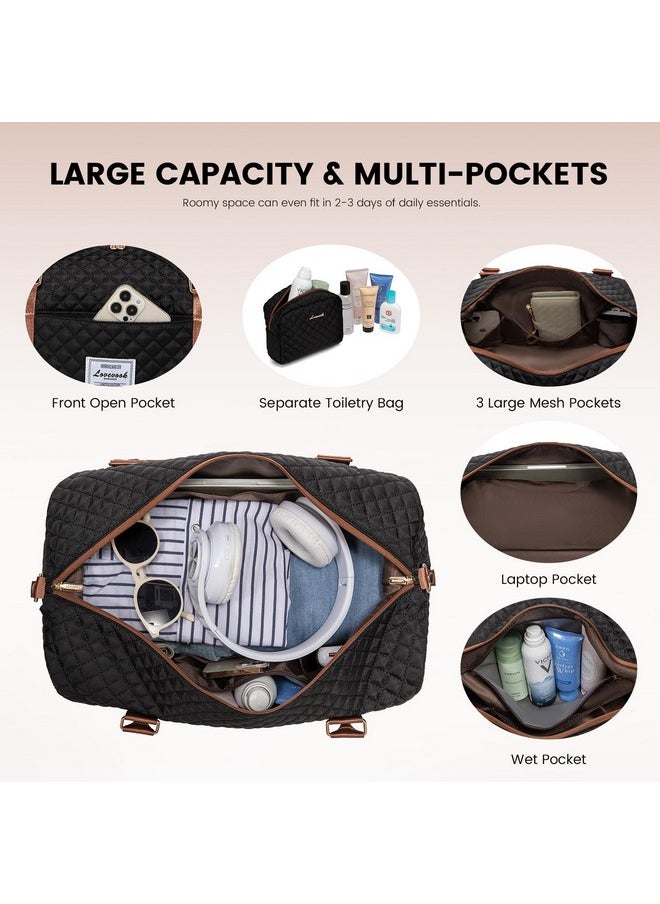 Lovevook LOVEVOOK Travel Duffle Bag,Weekender Bags for Women with Shoe Compartment,Carry on Overnight Bag with Toiletry Bag,Gym Duffel Bag with Wet Pocket,Hospital Bags for Labor and Delivery  - Image 2