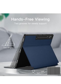 Jetech Case for Samsung Galaxy Tab S9 Ultra 14.6-inch With S Pen Holder Slim Folio Stand Protective Tablet Cover Multi Angle Viewing Navy Blue  - Image 2