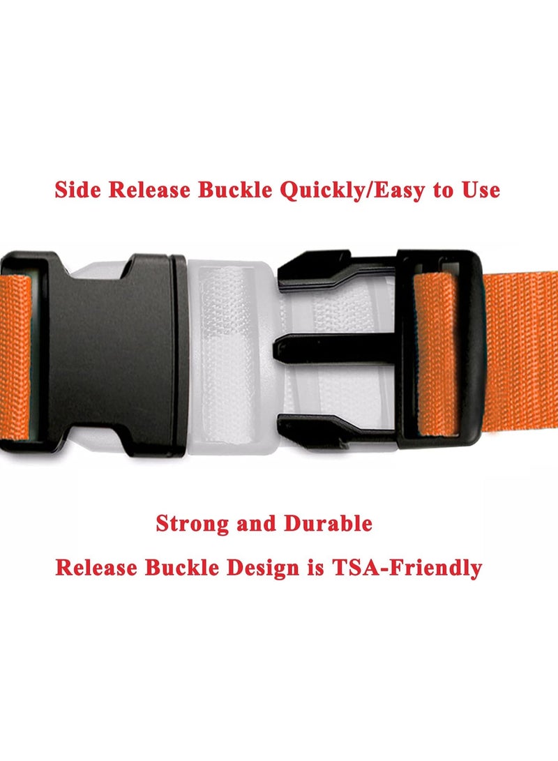 2 Pack Suitcase Belts, Adjustable Luggage Straps, Bright Colors Travel Packing Straps with Quick Release Buckle (Orange) - Image 4
