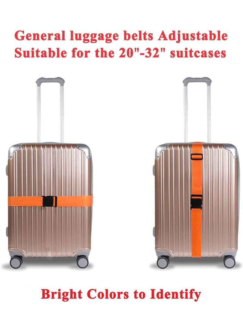 2 Pack Suitcase Belts, Adjustable Luggage Straps, Bright Colors Travel Packing Straps with Quick Release Buckle (Orange) - Image 3