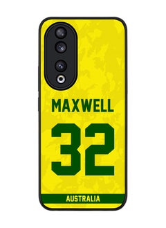 Stylizedd Rugged Black edge case for Honor 90 5G, Slim fit Case Flexible Rubber Edges Anti Drop TPU Gel Thin Cover - Team Australia Glenn Maxwell, Jersey No 32  - Image 1