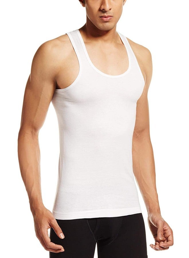 IGNOTO Inner Wear Vest, Cotton Sando/Baniyan, 100% Cotton Housiry || Cotton Vest Top Undershirt (Pack of 3, Size-80cm) White - Image 4