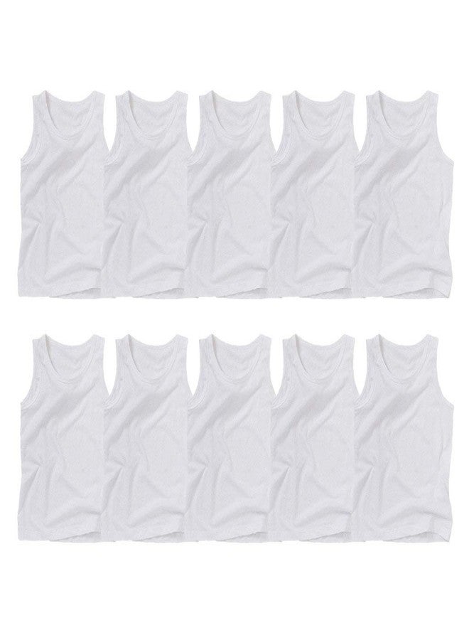 IGNOTO Inner Wear Vest, Cotton Sando/Baniyan, 100% Cotton Housiry || Cotton Vest Top Undershirt (Pack of 3, Size-80cm) White - Image 1