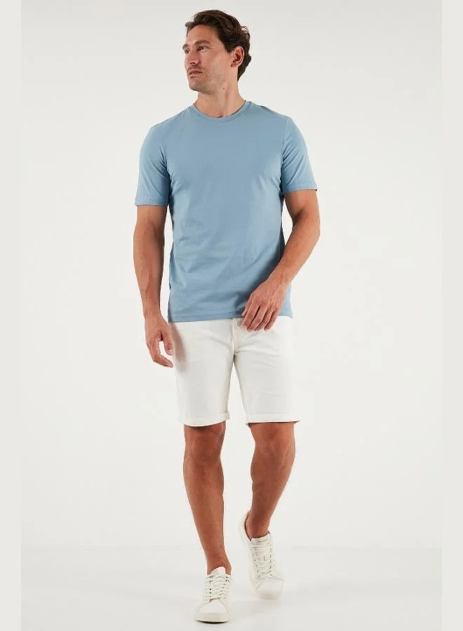 بوراتي تي شيرت رجالي قطن بياقة دائرية بقصة عادية من بوراتي