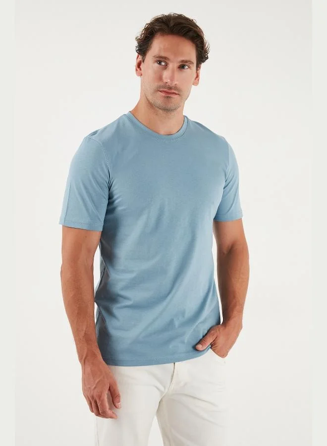 بوراتي تي شيرت رجالي قطن بياقة دائرية بقصة عادية من بوراتي