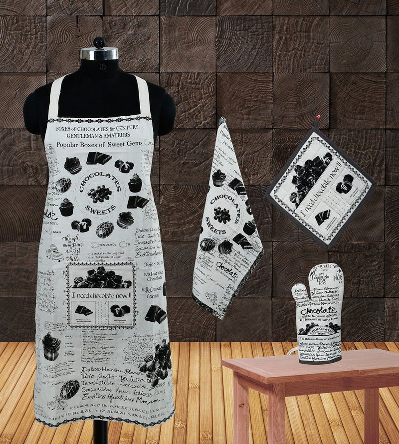 Dekor World Chocalate Collection Apron Set(Pack of 4) - Image 1
