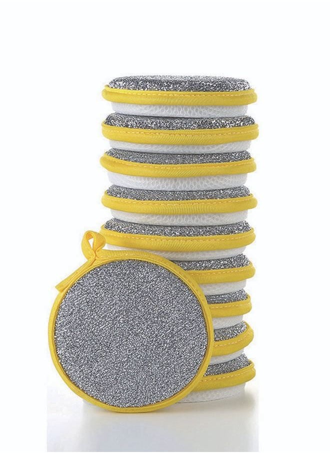 ZCM-HAPPY 10-Piece Cleaning Sponge Double-Sided Brush  - Image 1