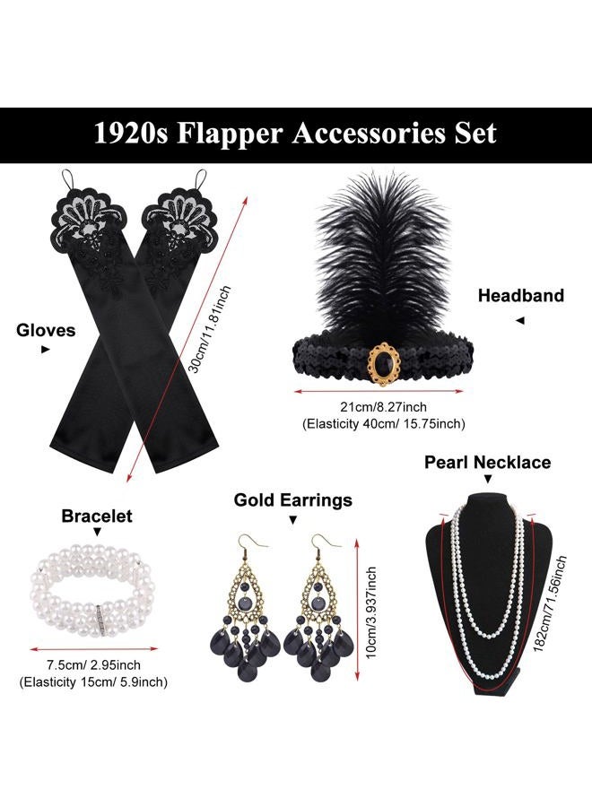FEPITO 1920s Accessories Set for Women Flapper - Image 3