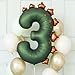 PartyDeco بالون ديناصور رقم 3 حفلة ديكو 36 بوصة ثلاثي ريكس بالونات لعيد ميلاد 3 سنوات زينة عيد ميلاد ولد ديناصور في عيد الميلاد الثالث - Image 4