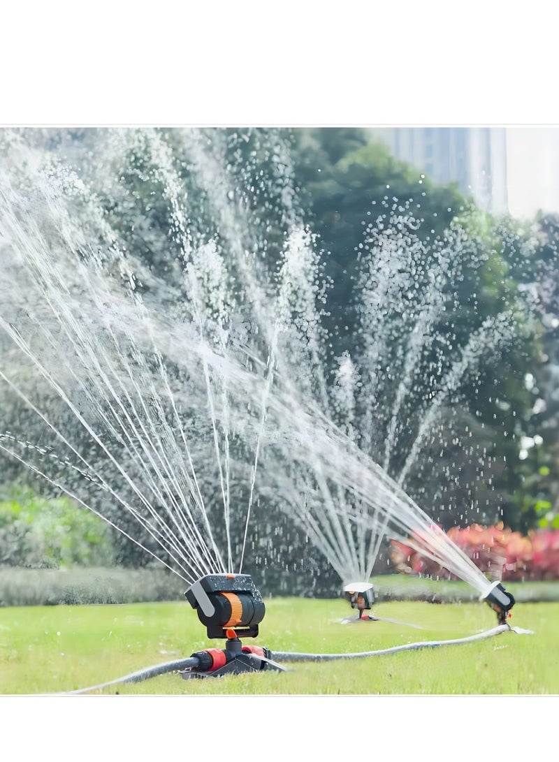 SYOSI Mini Turbo Oscillating Sprinkler, Garden Sprinkler with Large Base, Water Sprinkler for Yard, Adjustable Width, Range and Flow Rate, 16 Nozzles - Image 2