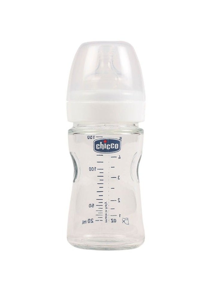 Chicco Well-Being Plastic Feeding Bottle for Boy, 250 ml Capacity, White/Green + Glass feeding bottle 150ml - pzsku/Z2A11EFF119734F28EA92Z/45/_/1724274180/fc0977f4-500d-44f6-a8f6-b028a041cb33