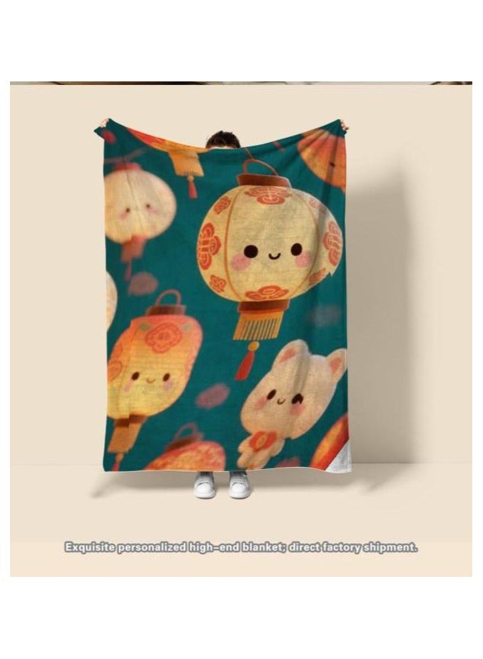 general Flannel thin blanket (warm and comfortable, suitable for sleep, gaming, dust removal and sandproof) 150cm*200cm - 793 - Image 4