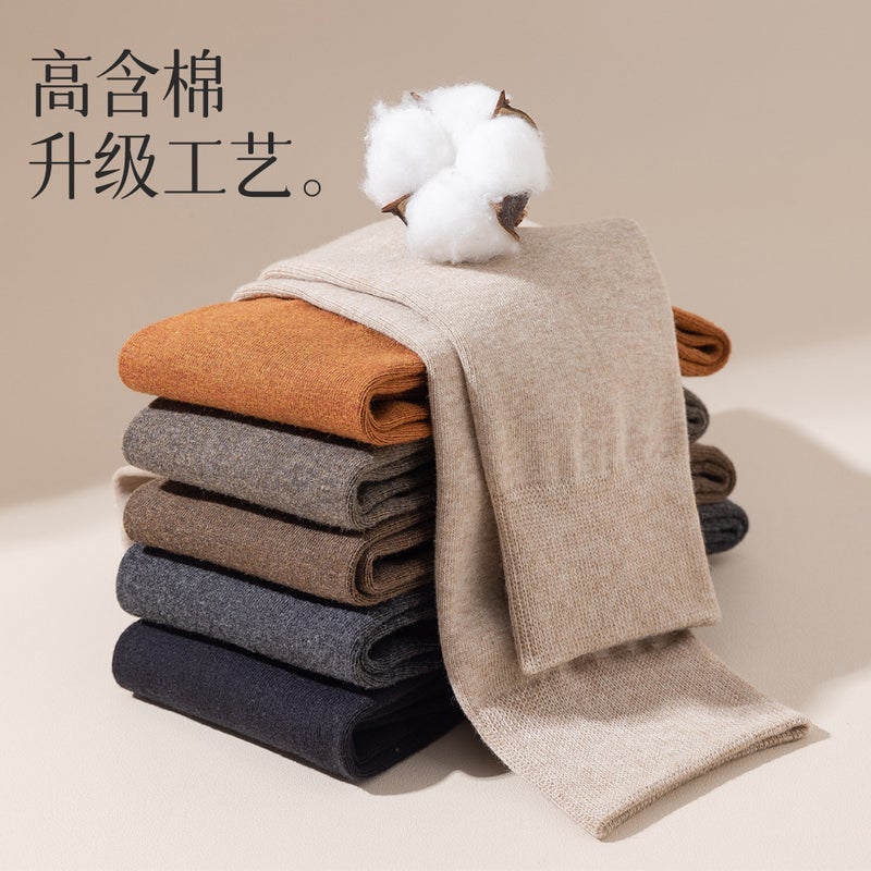 Calf Socks Women'S Anti-Fall Socks Women'S Warm Black Pure Cotton Jk Long Autumn Stockings High Tube Comfortable - Image 3