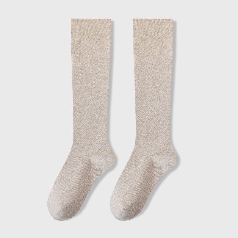 Calf Socks Women'S Anti-Fall Socks Women'S Warm Black Pure Cotton Jk Long Autumn Stockings High Tube Comfortable - Image 1