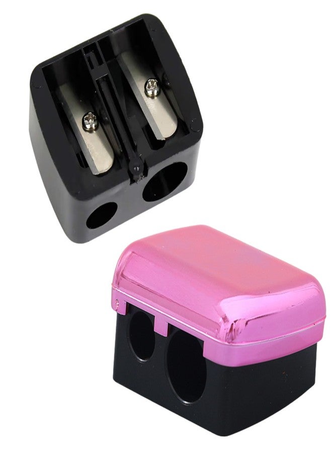Ear Lobe & Accessories [Ear Lobe & Accessories] Eyebrow Pencil/Lip Liner Sharpener | (2-in-1) for Jumbo & Regular Pencil Sharpener (Color May Vary) - Pack of 3 - Image 4