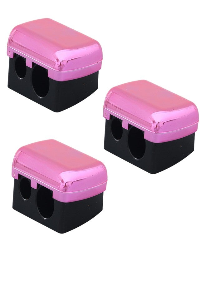 Ear Lobe & Accessories [Ear Lobe & Accessories] Eyebrow Pencil/Lip Liner Sharpener | (2-in-1) for Jumbo & Regular Pencil Sharpener (Color May Vary) - Pack of 3 - Image 1