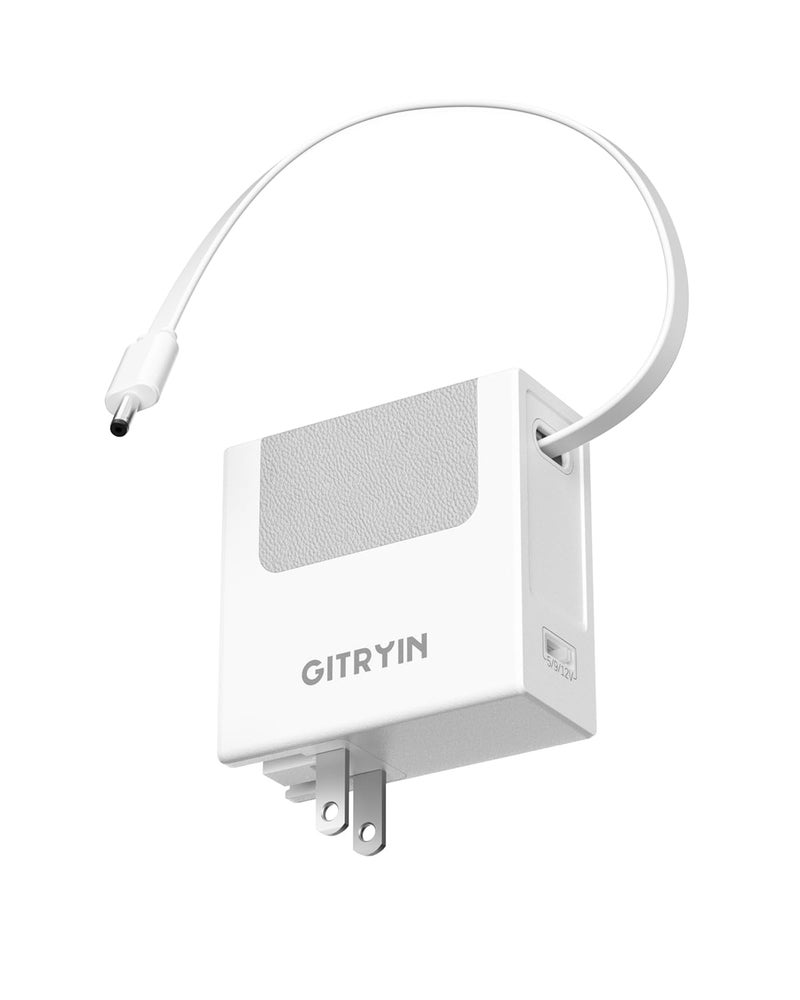 Gitryin محول طاقة Gitryin 12V 2.5A مع كابل طاقة DC قابل للسحب بطول 33.5 بوصة، شاحن قابل للسحب بقوة 30W مع قابس قابل للطي، متوافق مع أضواء شريط LED، كاميرا، مكبر صوت بلوتوث، GPS، كاميرا ويب، جهاز توجيه، صندوق تلفاز - Image 1