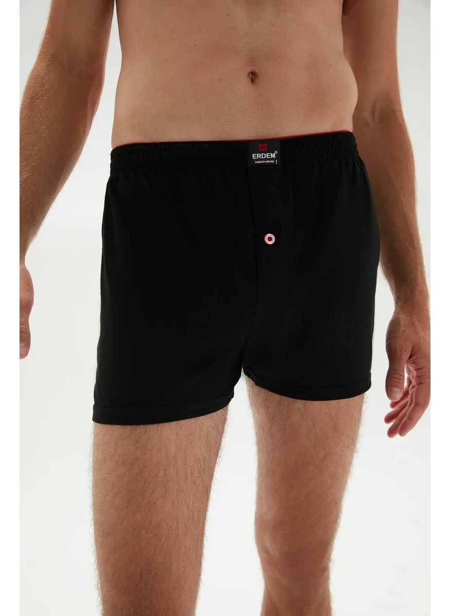 Erdem Men's Combed Cotton Plain Color Boxer 1400 - 6 Pieces
