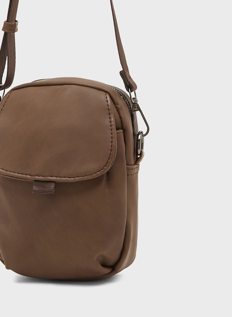 Robert Wood Mini Crossbody Messenger Bag - Image 4