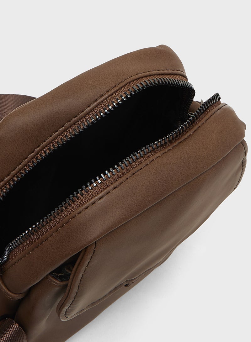 Robert Wood Mini Crossbody Messenger Bag - Image 5