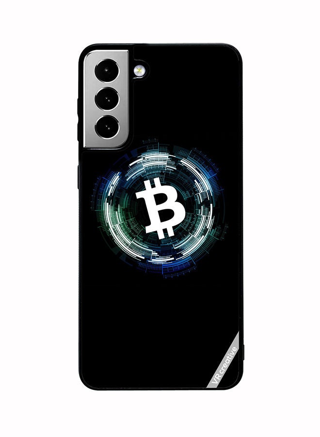 VR CREATIVE Protective Case Cover For Samsung Galaxy S21 FE 5G Bitcoin Design Multicolour - Image 1