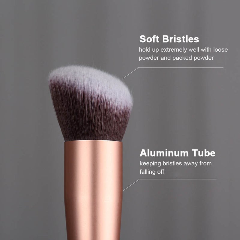 Set of 14 PCS Makeup Brush Kit for Foundation Liquid Cream Blending Powder Eyeshadow Blush Cosmetics Concealer Brushes with Soft & Dense Bristles - Image 5