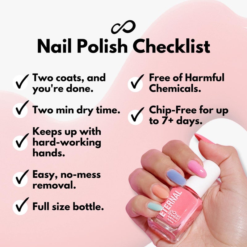 Eternal Pastel Nail Polish Sets for Women (CANDY PASTELS) - Pastel Nail Polish Set for Girls - Long Lasting & Quick Dry Nail Polish Set for Home DIY Manicure Pedicure - Made in USA, 13.5mL (Set of 5) - Image 5