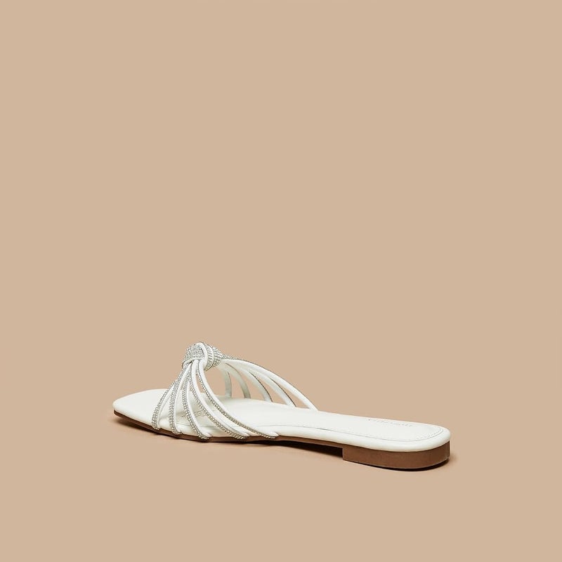 Flora Bella SX-Flora Bella Flora Bella Embellished Slip-On Sandals with Knot Detail - Image 2